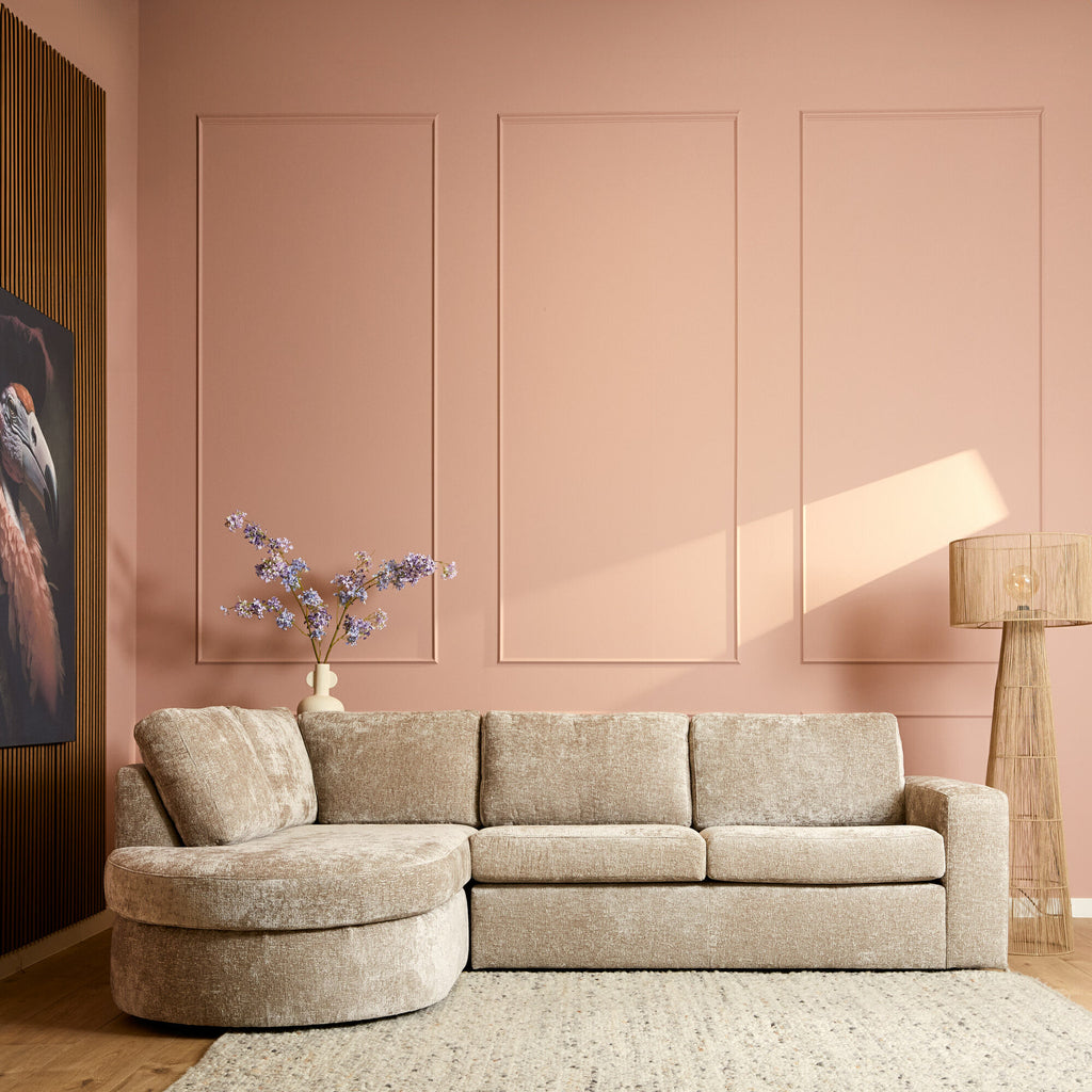 MeinLieblingsplatz Sofa Veronika Beige 2,5-Sitzer mit Recamiere links 264x192x84 cm – modernes Ecksofa & hoher Sitzkomfort