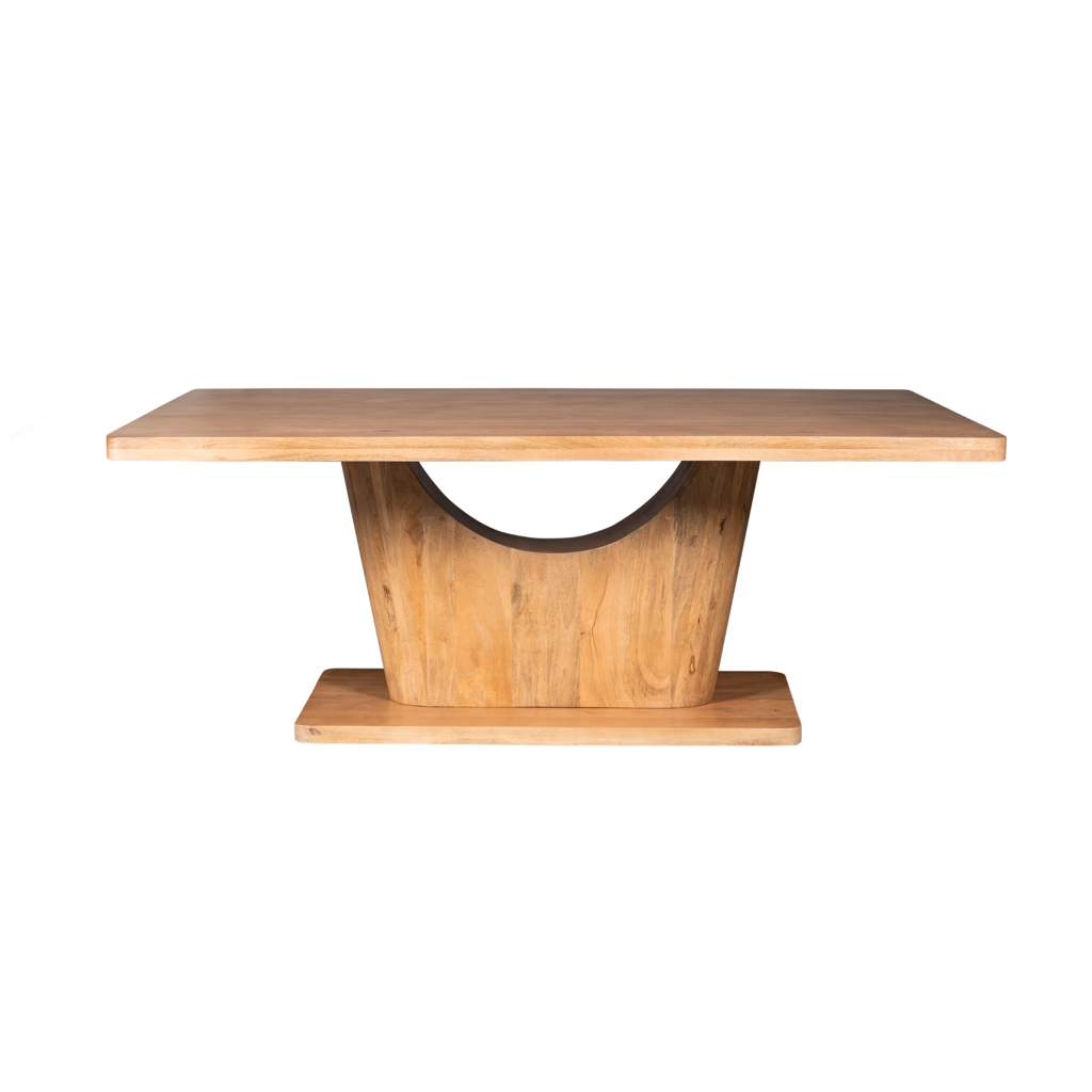 Esstisch CocoMer Natur – Massives Mangoholz Naturfarben, 200 x 110 x 76 cm