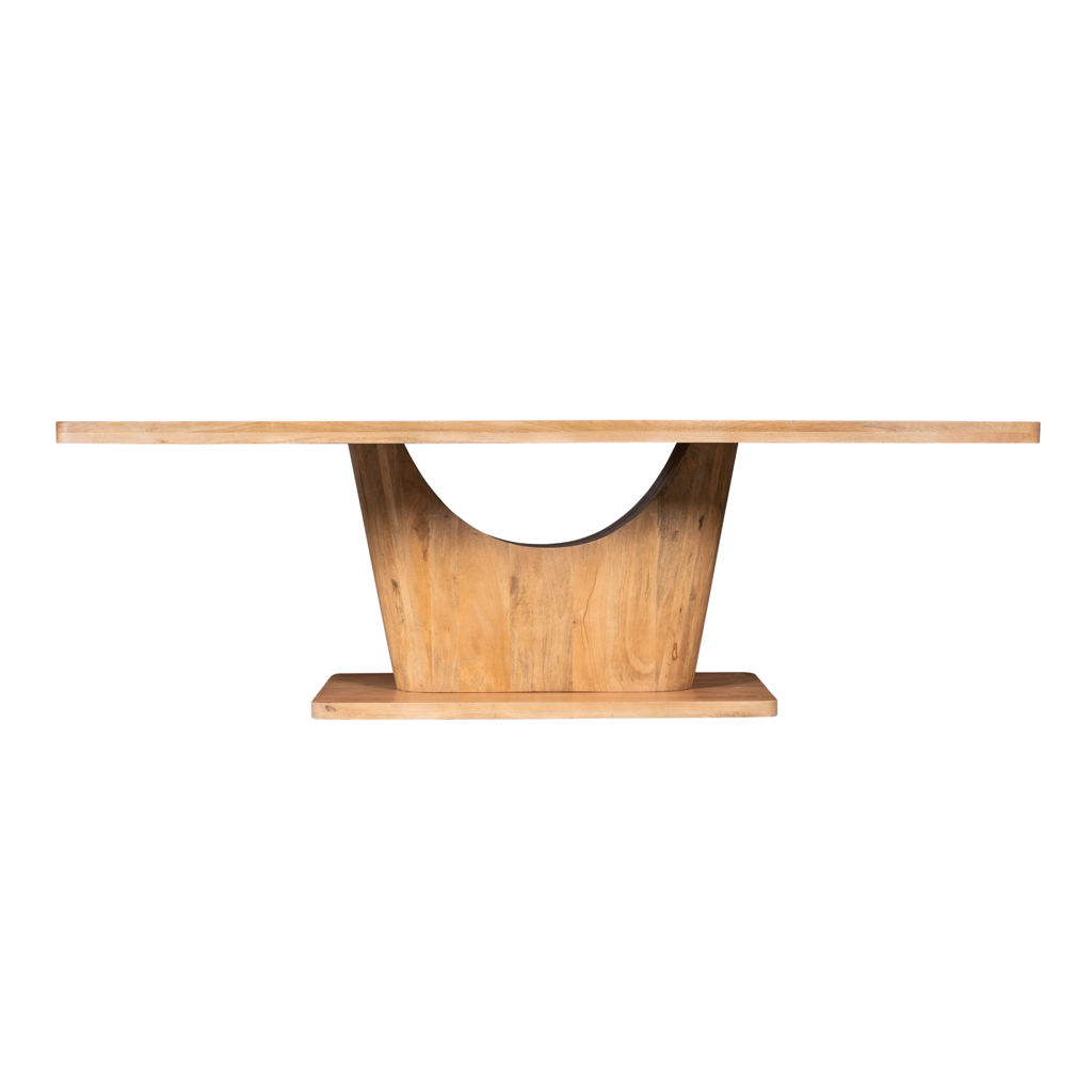 Esstisch CocoMer Natur – massives Mangoholz, organische Maserung & 6 cm Tischplatte, 240 x 110 x 76 cm