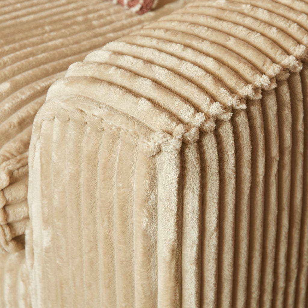 MeinLieblingsplatz Teddy U-Sofa, Beige, 372 x 199 x 87 cm