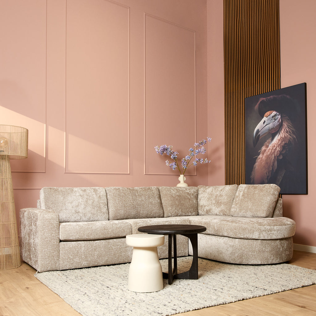 MeinLieblingsplatz Sofa Veronika Beige 2,5-Sitzer mit Recamiere links 264x192x84 cm – modernes Ecksofa & hoher Sitzkomfort