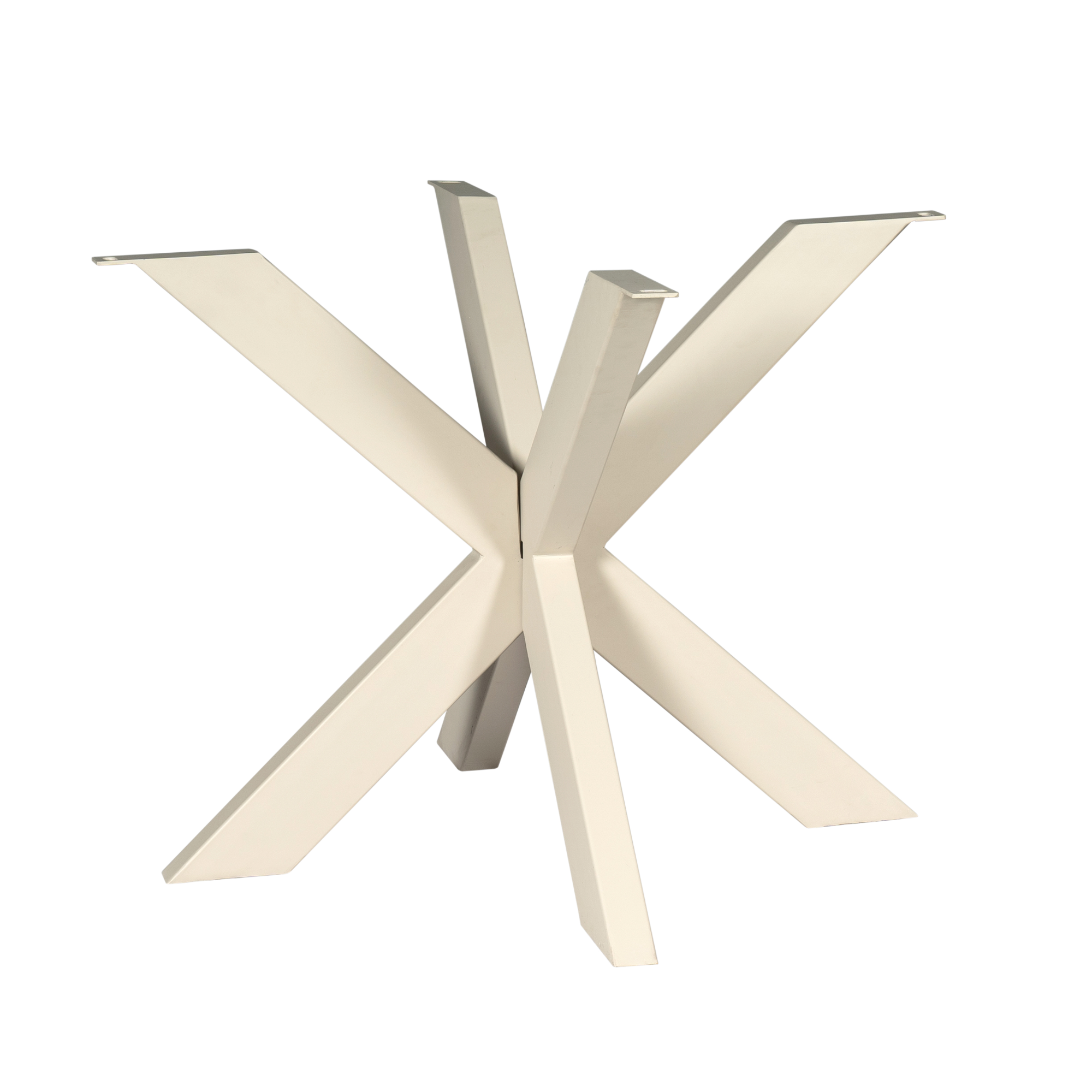 Tischbein Matrix Sand – modernes Metallbein für runde Tischplatten, 100 x 100 x 73 cm, stilvolles Fundament für individuelle Esstische