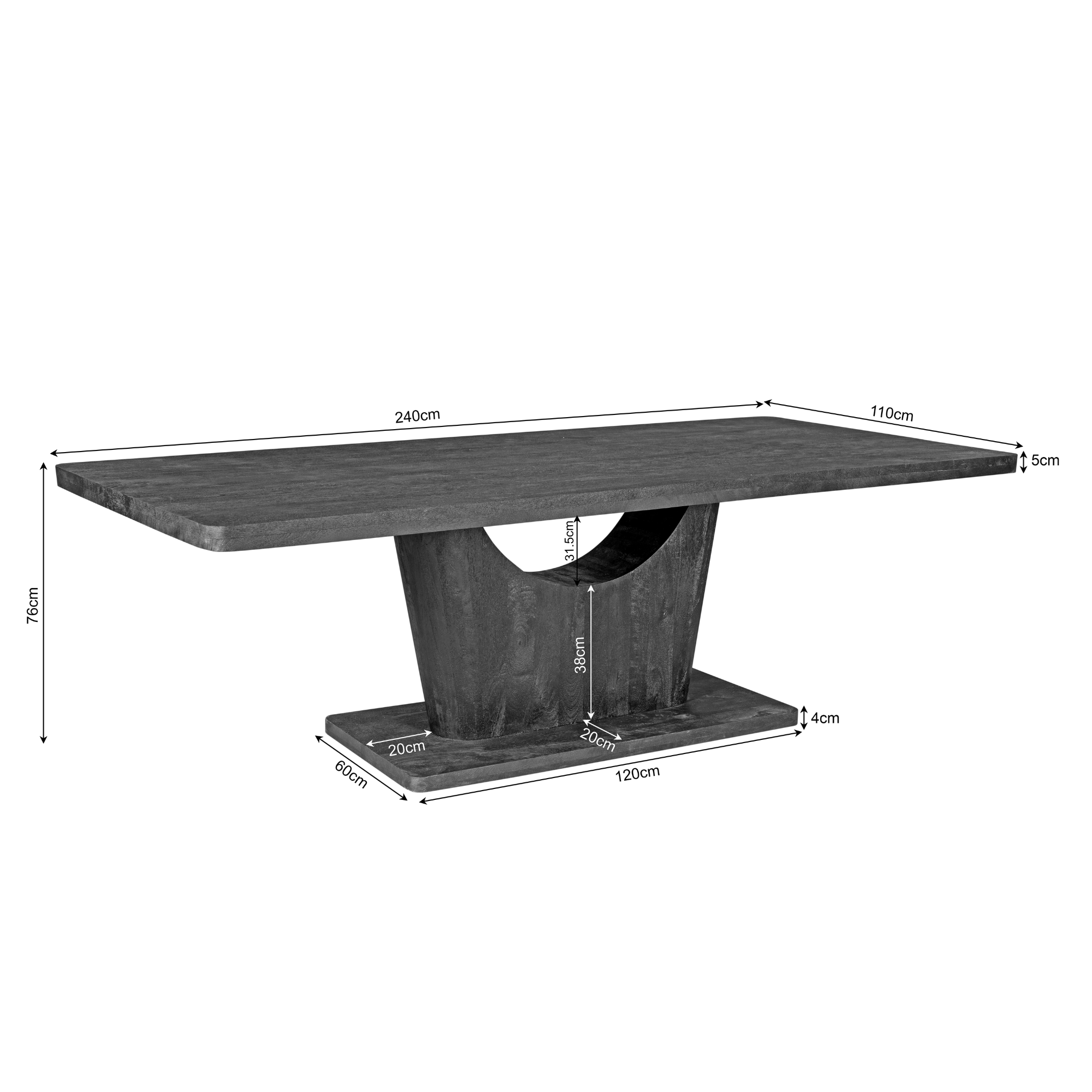 Esstisch CocoMer Braun 240 cm