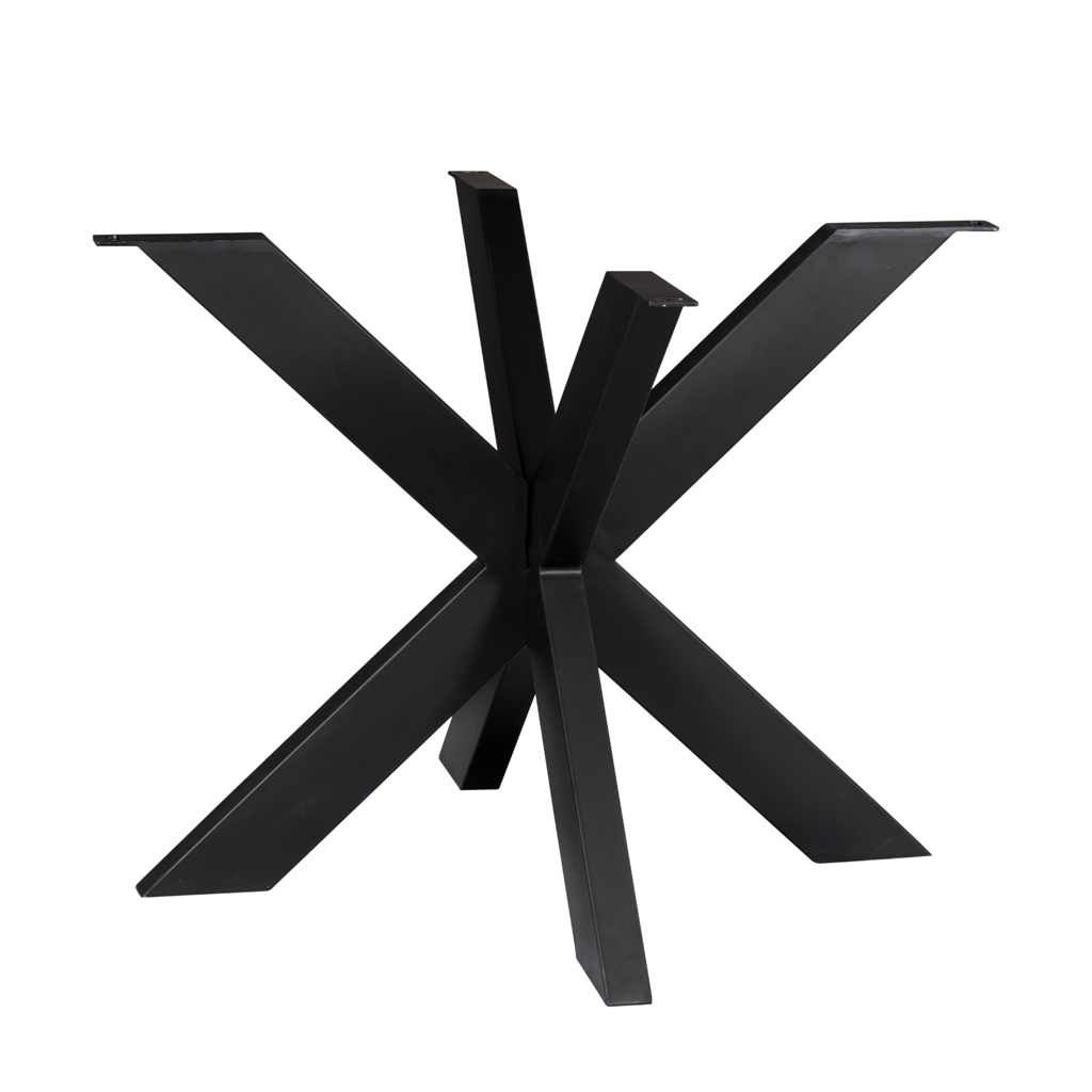 Tischbein Schwarz 100x100x73 cm – modernes Metallgestell für runde Tischplatten bis Ø150 cm