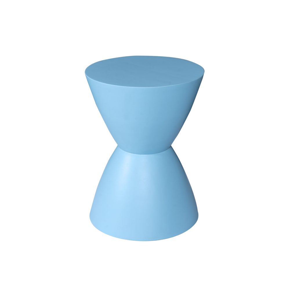 Beistelltisch Abbey 33x33x45 cm – Designer-Tisch aus Mangoholz mit blauem Finish