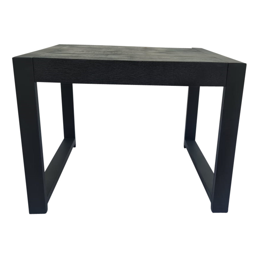 Beistelltisch Bori Schwarz 60x60x45 cm – moderner Couchtisch aus Mangoholz & Metall