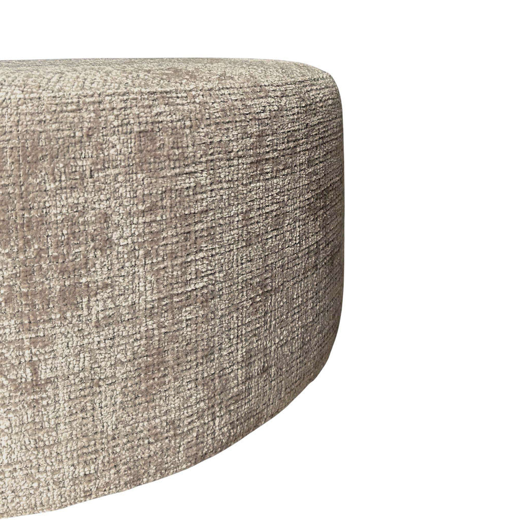Runder Hocker MeinLieblingsplatz Taupe – Pouf 60×32×60 cm, vielseitig als Sitzhocker, Fußhocker & Wohn-Accessoire