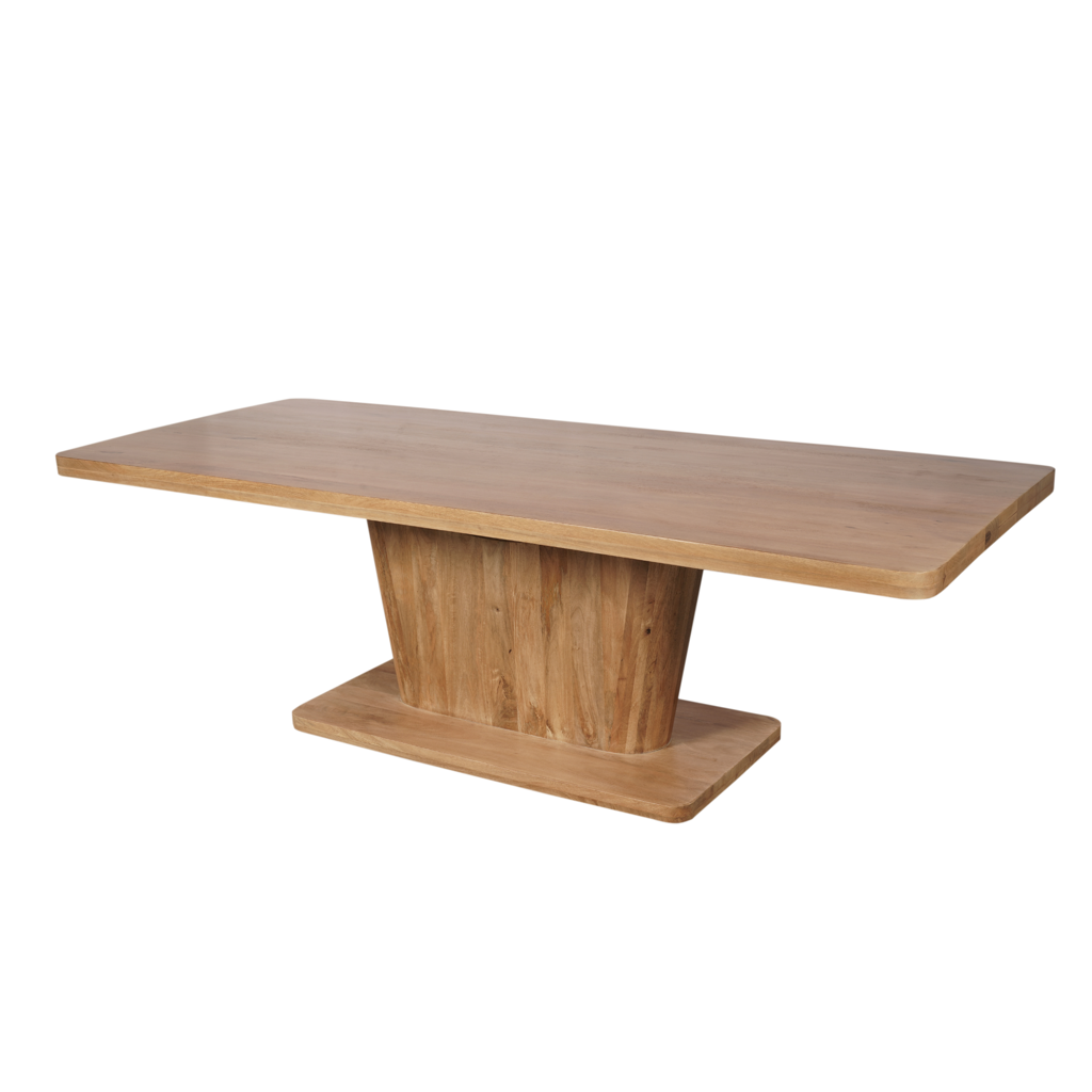 Esstisch CocoMer Natur – massives Mangoholz, organische Maserung & 6 cm Tischplatte, 240 x 110 x 76 cm