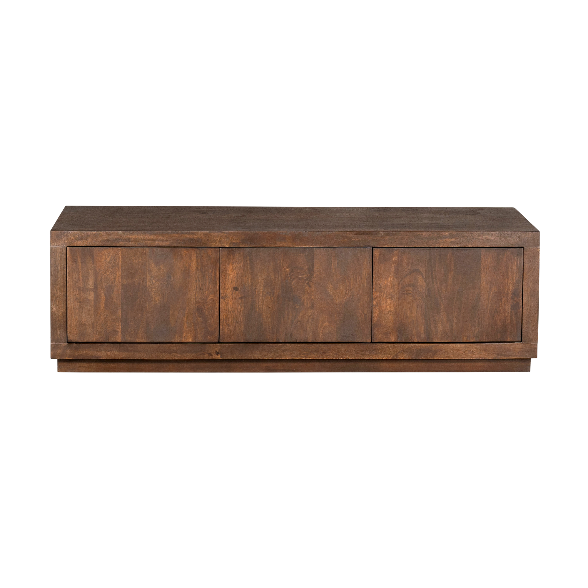 TV-Board Bali Braun – Lowboard aus Mangoholz mit Push-to-Open-System, 150 x 45 x 46 cm