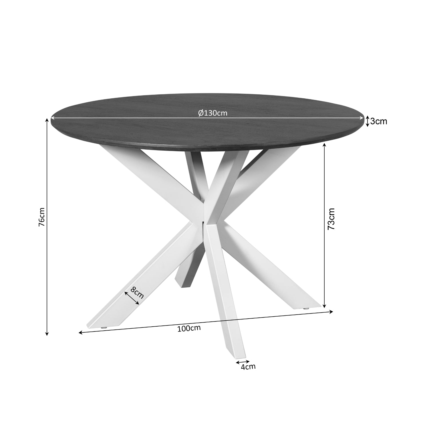 Esstisch Mandy Natur | 130 cm